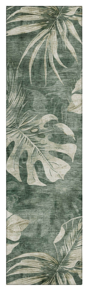 Machine Washable Indoor/Outdoor Chantille ACN1887 Fern 2'3" x 7'6" Runner Rug