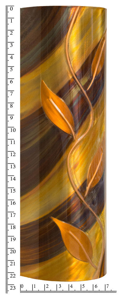 Clay Moon Copper Sconce, Leaves