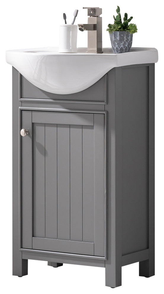 Marian Transitional Gray 20" Single Sink Vanity