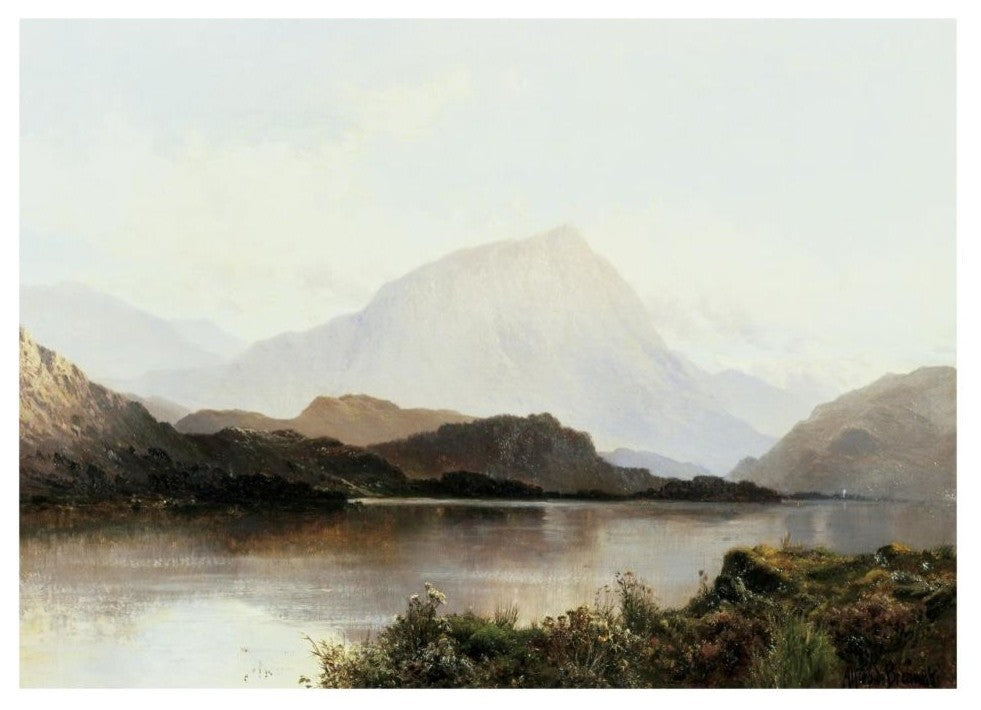 "The Hills of Loch Lomond" Digital Paper Print by Alfred de Breanski, 32"x23"