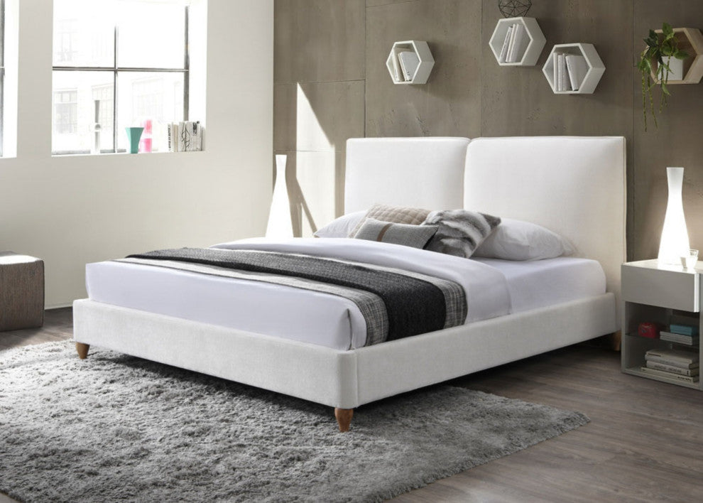 Safavieh Couture Sophianna Platform Bed, Ivory/Natural, Queen