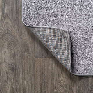 Haze Solid Low-Pile Gray 9' Square Area Rug