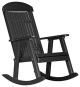 Poly Porch Rocker, Black