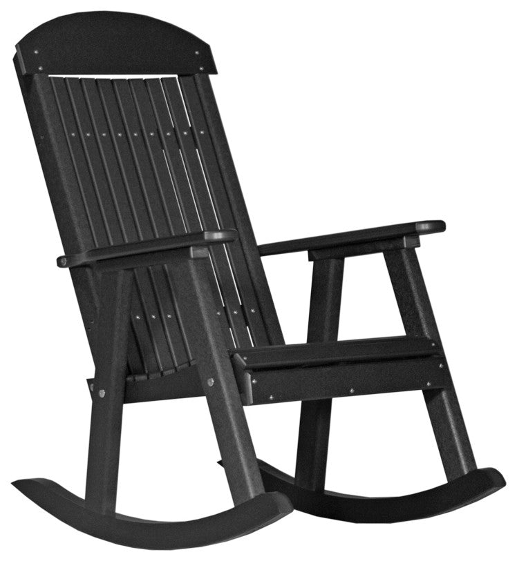 Poly Porch Rocker, Black