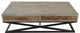 Rustic Handcrafted Natural Wood and Iron Coffee Table