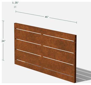 Alta Corten Steel Decorative Screen Panel, Linear