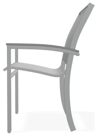 Bazza Sling Stackable Outdoor Dining Chair, Titanium/Graphite