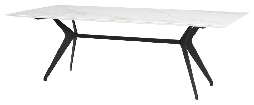 Daniele White Ceramic Dining Table, HGNE273