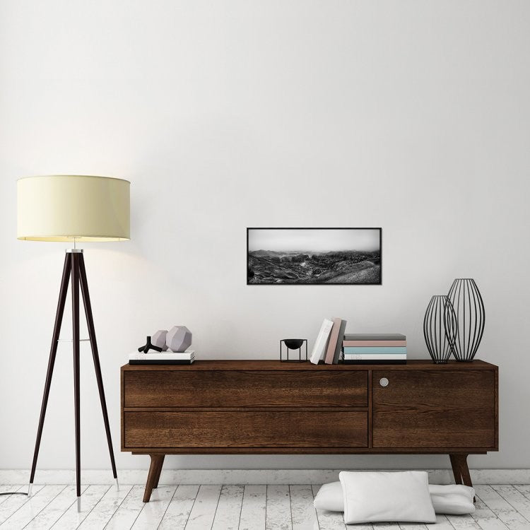 "The Rock Desert" Framed Canvas Giclee by Piet Flour, 31x13"