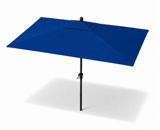 Pismo Dawn 9'x7' Rectangular Premium Push Tilt Market Umbrella, Gray Frame, Paci