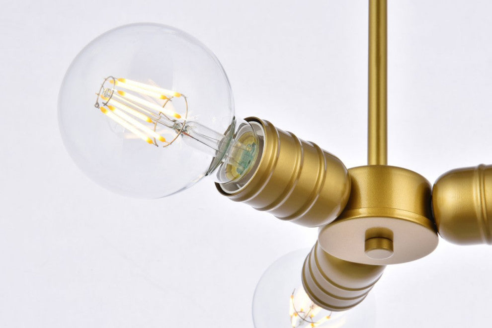 Reese 3-Light Brass Pendant
