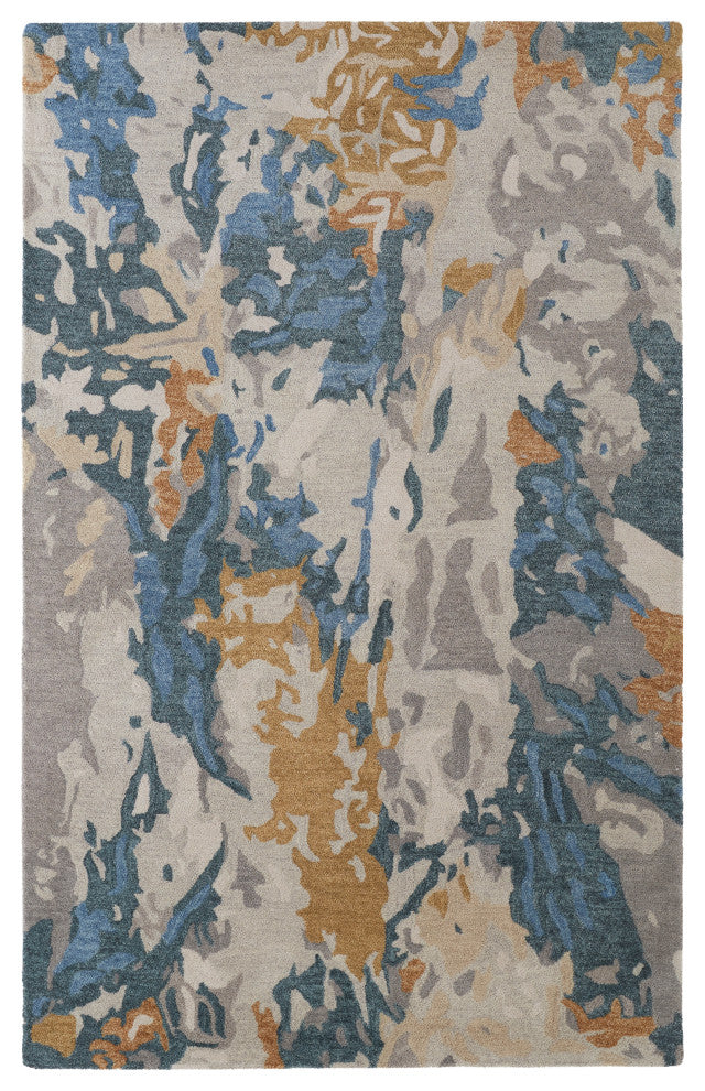 Weave & Wander Everley Wool Rug, Opal Gray/Blue/Bronze, Rug, 2'x3'