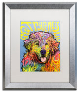 Dean Russo 'Great Pyrenees' Art, Silver Frame, White Matte, 20"x16"