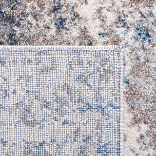 Safavieh Aston Area Rug, ASN718, Gray and Navy, 6'7"x6'7" Square