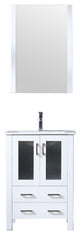 24" Single Vanity With Integrated Top, Sink, 22" Mirror