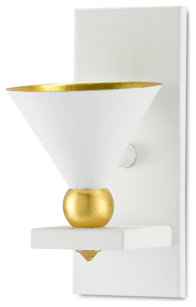 Moderne White Wall Sconce