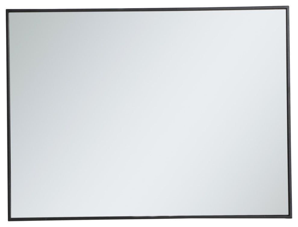 Elegant Decor MR43040BK Metal Frame Rectangle Mirror, 30", Black