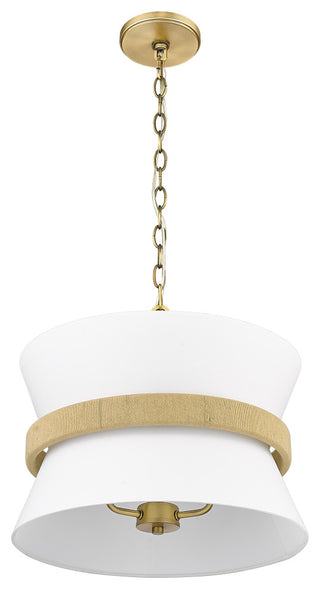 3 Light 16.1 in. Vintage Brass Pendant