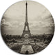 Vintage View Of Paris, France, Cityscape Photo Disc Metal Wall Art, 11"
