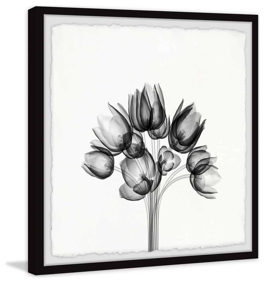 "Tulip Bundle" Framed Painting Print, 24x24