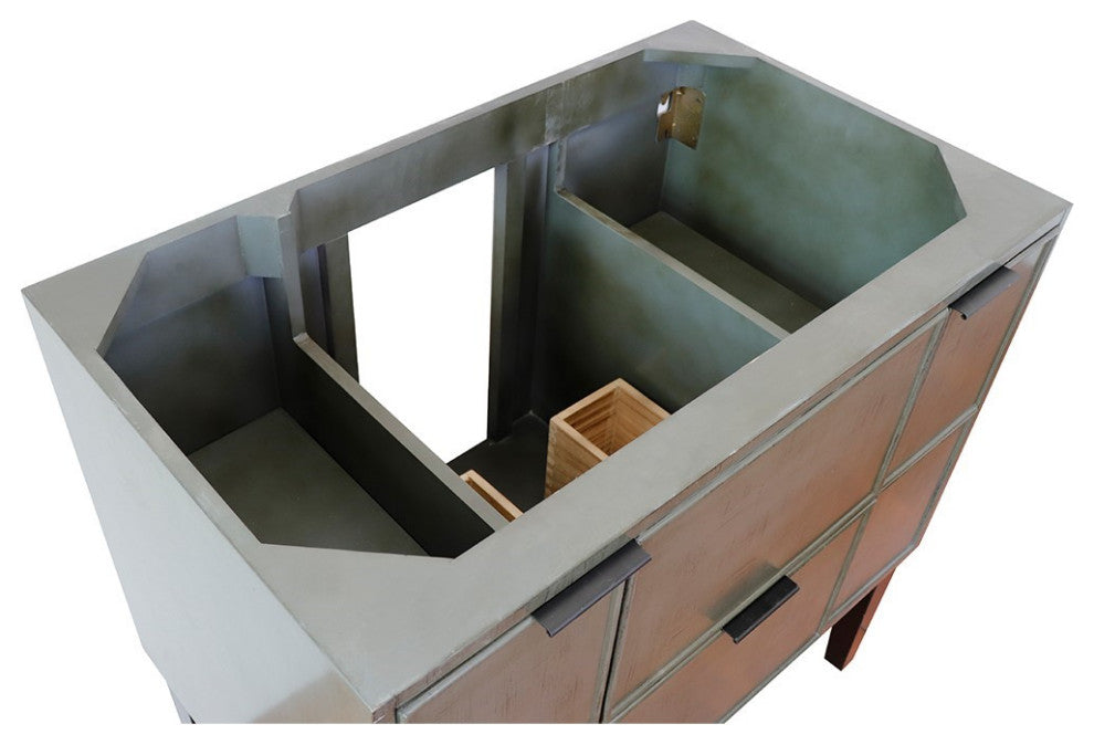 36" Single Vanity, Linen Gray Finish - Cabinet Only