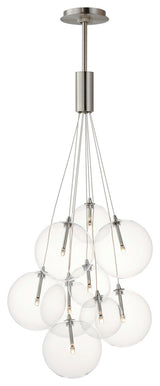 ET2 E25087-18 Burst 9 Light 20"W LED Pendant - Satin Nickel