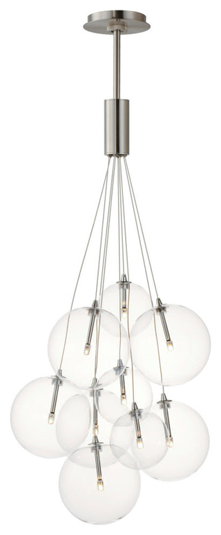 ET2 E25087-18 Burst 9 Light 20"W LED Pendant - Satin Nickel