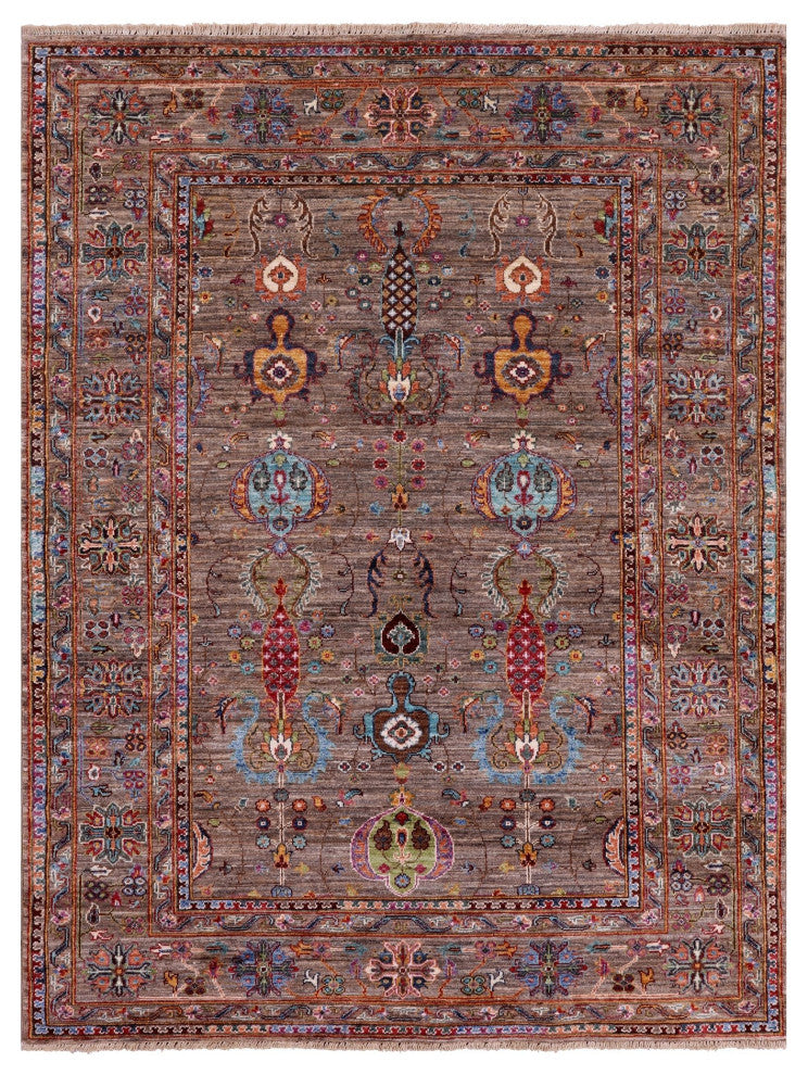 Persian Tabriz Handmade Wool Rug 4' 10" X 6' 5" Q5746