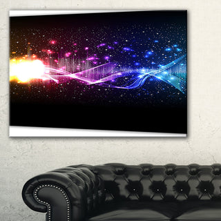 "Music Equalizer Wave" Abstract Digital Art Canvas Print