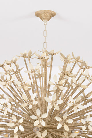 Corbett Lighting Corfu Chandelier, Ivory Coco, 40"Dx39.75"H