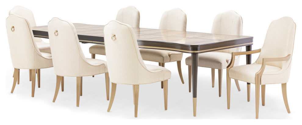 Malibu Crest Rectangular Dining Table - Crotch Mahogany