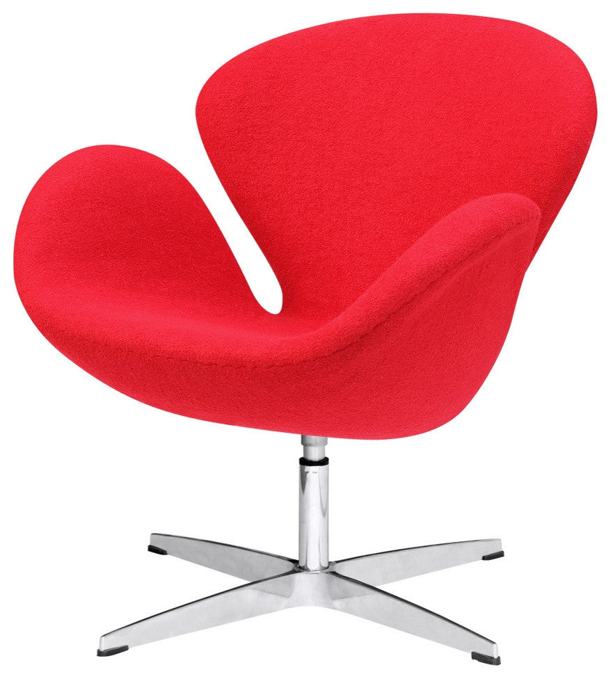 Modern Classics Swan Chair Fabric, Red