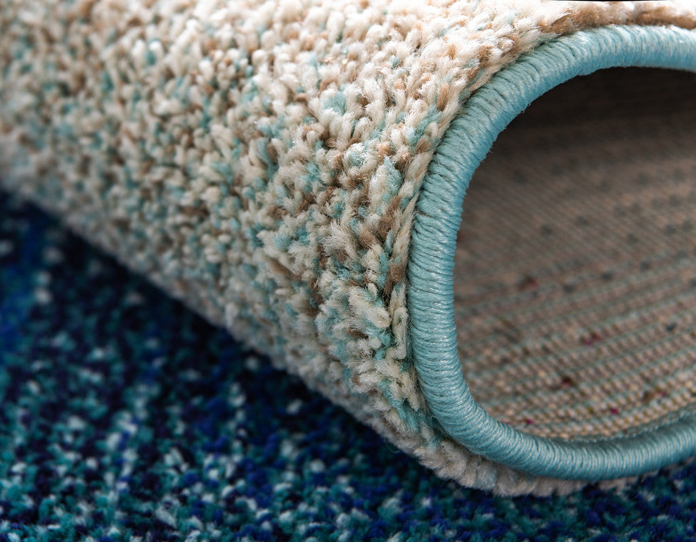 Rug Unique Loom Estrella Blue Runner 2' 7 x 10' 0