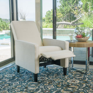 GDF Studio Olirdy Beige Fabric Recliner Chair