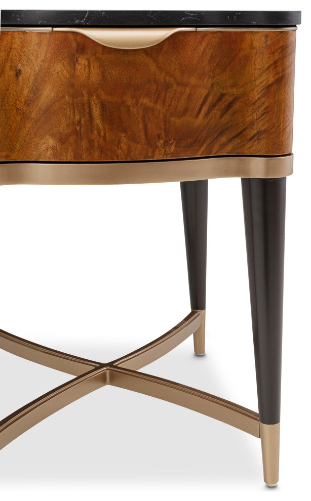 Malibu Crest End Table - Crotch Mahogany