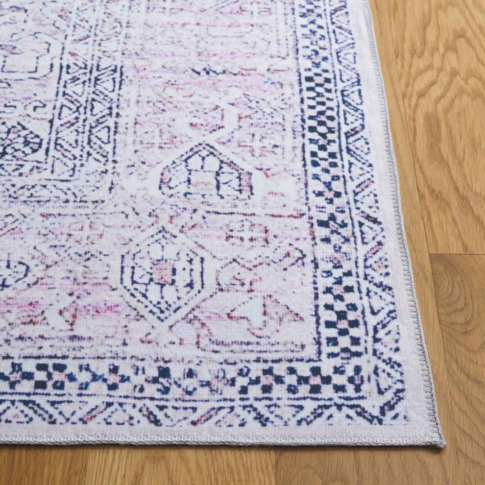 Safavieh Arizona Machine-Washable Collection ARZ223 Rug, Pink/Beige, 9'x12'