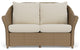 Lloyd Flanders Weekend Retreat Loveseat, Fawn, Beach Natural