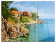 "Blue Summer Sea" Painting Metal Wall Art, 3 Panels, 36"x28"