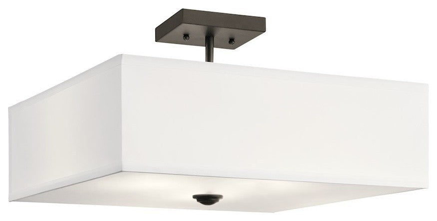 Semi Flush 3-Light, Olde Bronze