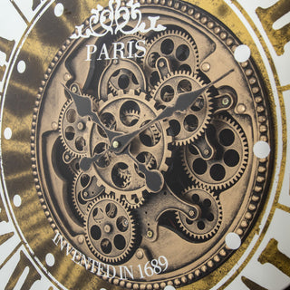 Golden Gears Wall Clock