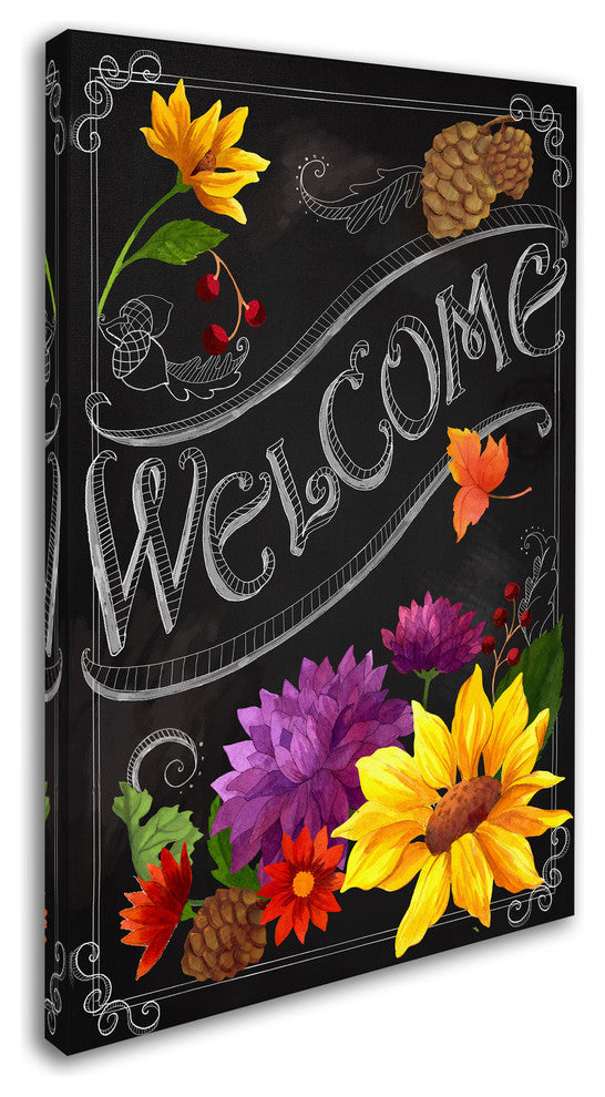 Fiona Stokes-Gilbert 'Chalkboard Welcome' Canvas Art, 47 x 30
