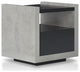 Furniture of America Gare Industrial Wood Storage End Table in Black