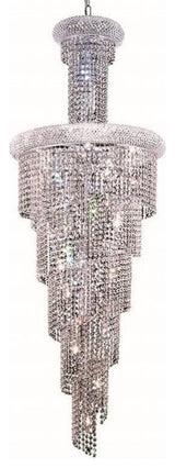 Elegant Lighting Spiral 22" 22 Light Royal Crystal Chandelier