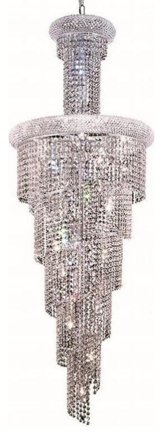 Elegant Lighting Spiral 22" 22 Light Royal Crystal Chandelier