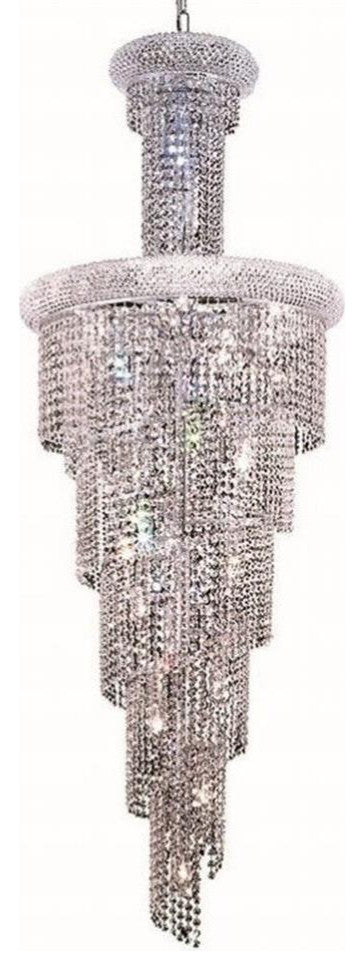 Elegant Lighting Spiral 22" 22 Light Royal Crystal Chandelier