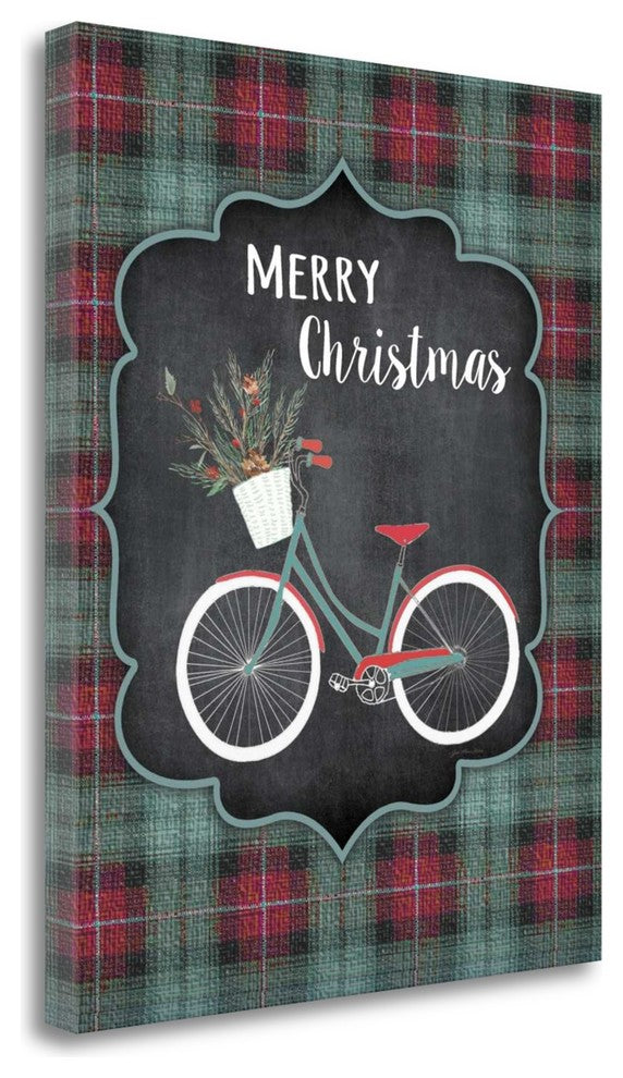 "Merry Christmas Bike" By Jo Moulton, Giclee Print on Gallery Wrap Canvas