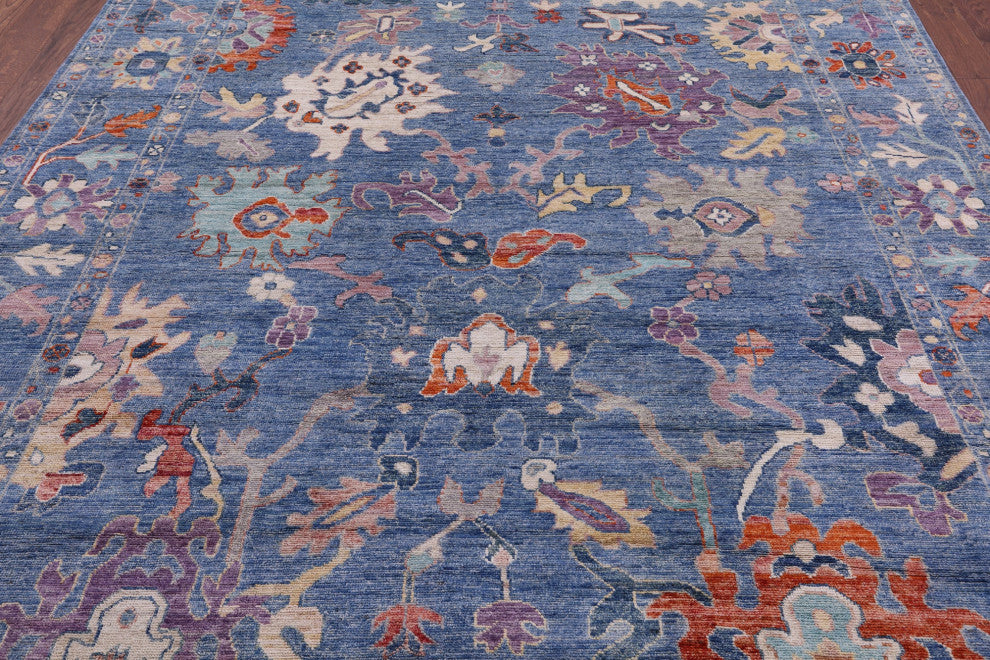 Handmade Turkish Oushak Wool Rug 8' 0" X 9' 10" - Q9652