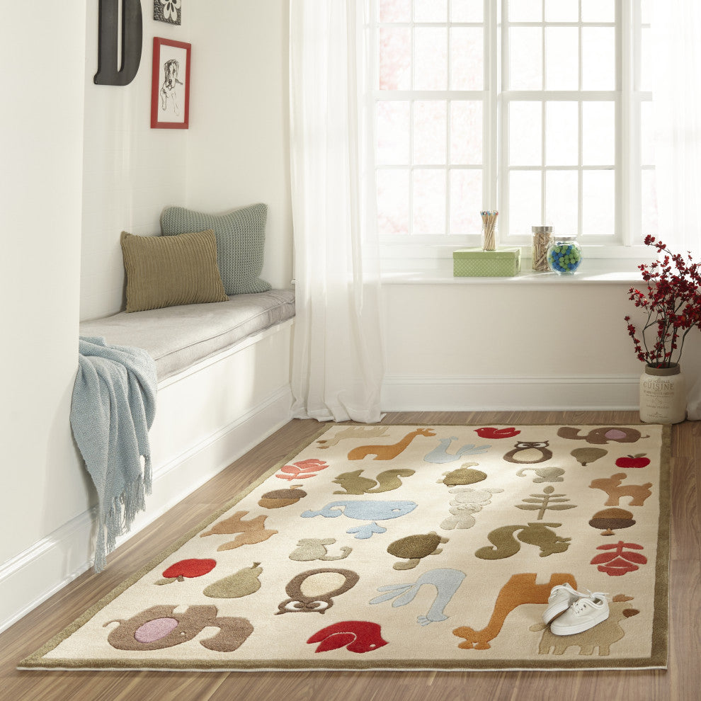 Momeni Lil Mo Whimsy Lmj-2 Ivory Area Rug, 4'x6'