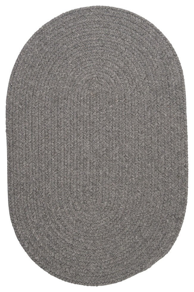 Colonial Mills Bristol WL18 Gray Traditional Area Rug, 7'x9' Oval