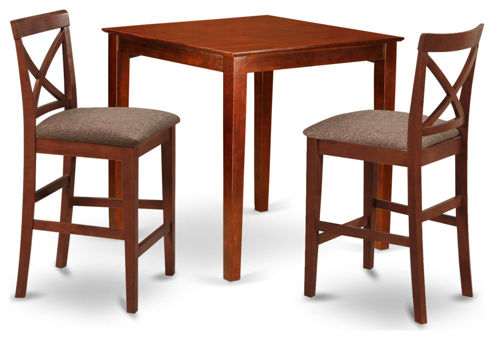 3 Pc Counter Height Dining Set -Pub Table And 2 Stools